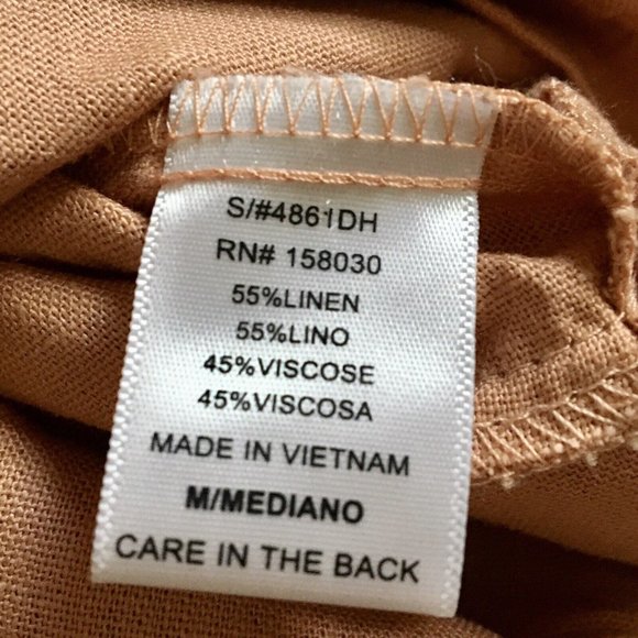 Love Tree Shirred Open Back Ruffle Tier Dress Desert Pink Size Medium - Picture 10 of 10